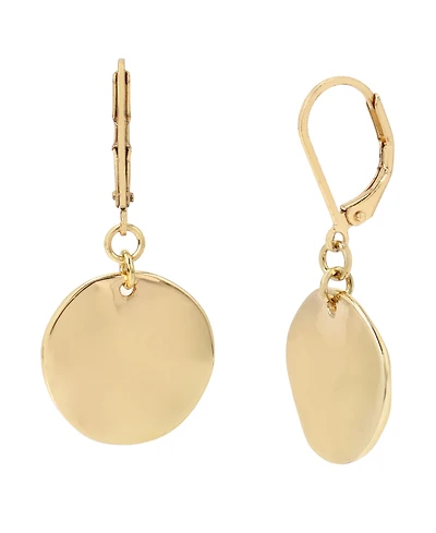 Robert Lee Morris Soho Gold Disc Drop Earrings