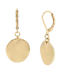 Robert Lee Morris Soho Gold Disc Drop Earrings