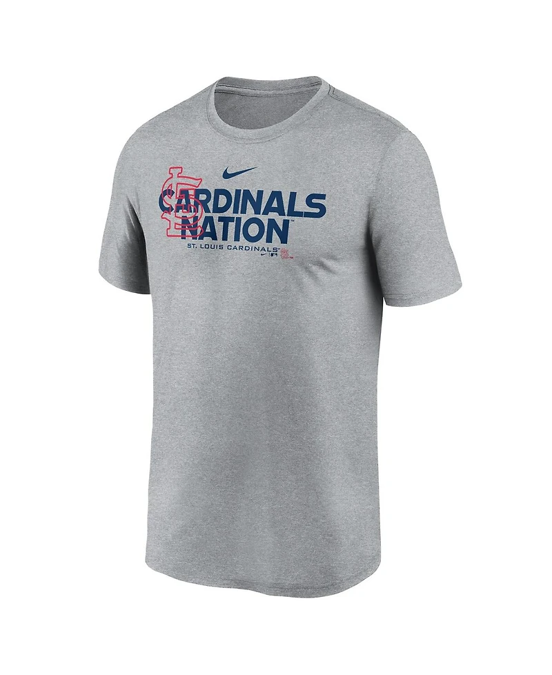 Nike Men's Heathered Charcoal St. Louis Cardinals Local Rep Legend Performance T-Shirt