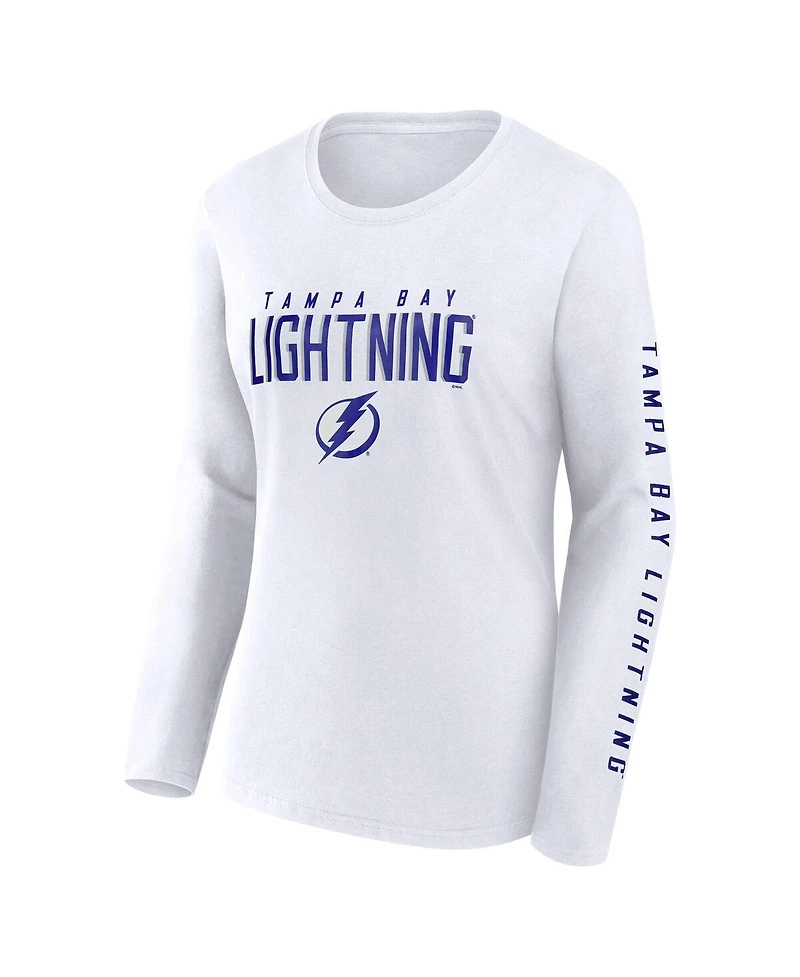 Fanatics Women's White Tampa Bay Lightning Long Sleeve T-Shirt