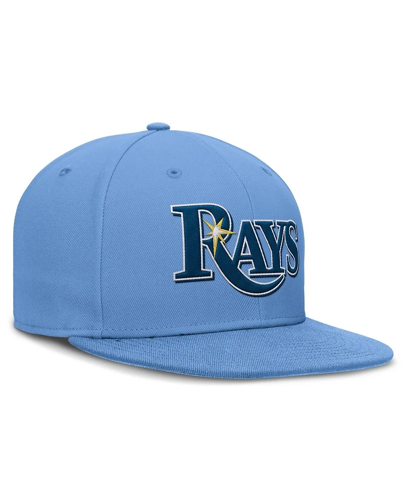 Nike Men's Light Blue Tampa Bay Rays True Round Bill Performance Fitted Hat