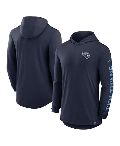 Nike Men's Navy Tennessee Titans Blitz Performance T-Shirt Hoodie