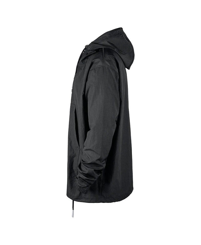 Nike Men's Black Brooklyn Nets Courtside Premium Club Anorak Quarter-Zip Pullover Hoodie