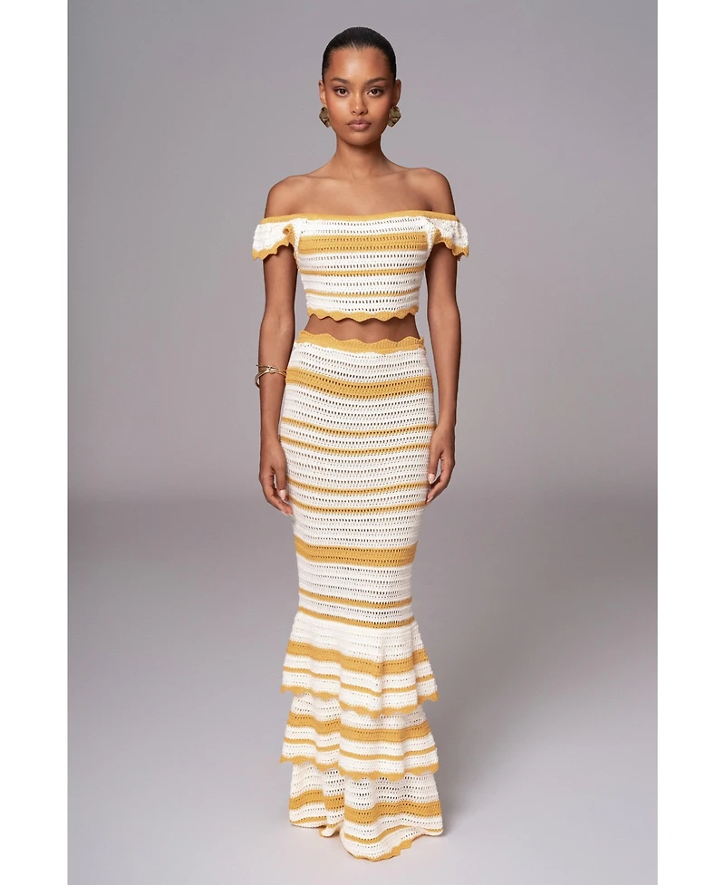 Jluxlabel Women's Corazon Ruffle Skirt Set