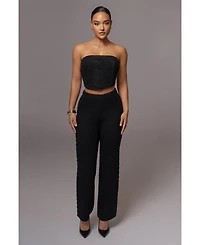 Jluxlabel Women's Beige Madison Knit Pants