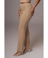 Jluxlabel Women's Beige Madison Knit Pants