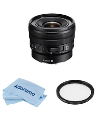 Sony E 10-20mm f/4 Pz G Lens for Sony E, Bundle with ProOptic Pro Digital 62mm Multi Coated Uv Slim Filter, Cleaning Cloth