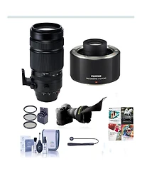 Fujifilm Xf 100-400mm f/4.5-5.6 R Lm Ois Wr Lens, Bundle with XF2X Tc Wr Teleconverter, 77mm Filter Kit and Photo Video Art Suite Pc Software Kit
