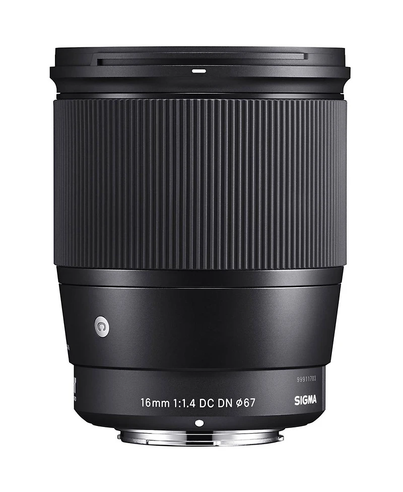 Sigma 16mm f/1.4 Dc Dn Contemporary Lens for Sony E, Bundle with ProOptic 67mm Filter Kit, Cleaning Kit, Lens Cap Tether, Flex Lens Shade, Pc Software