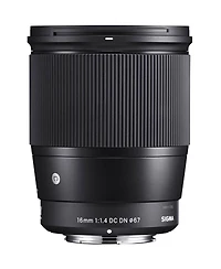Sigma 16mm f/1.4 Dc Dn Contemporary Lens for Sony E, Bundle with ProOptic 67mm Filter Kit, Cleaning Kit, Lens Cap Tether, Flex Lens Shade, Pc Software