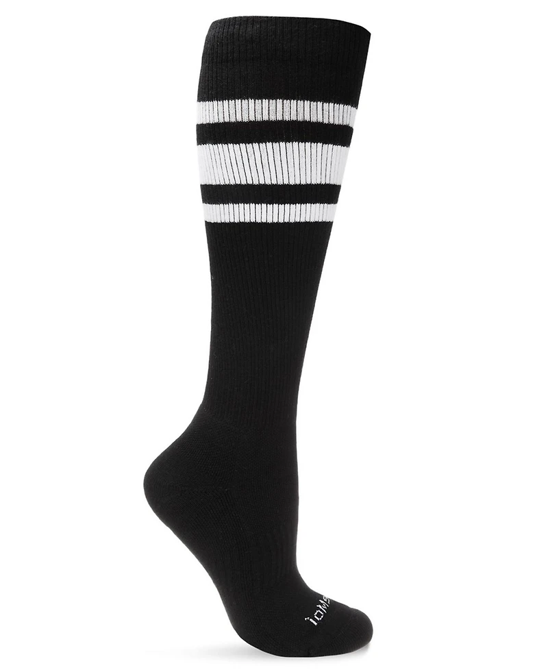 MeMoi Women's Unisex Knee High Cotton Blend 15-20mmHg Graduated Compression Socks WFC1520-1101