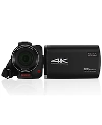 Minolta MN4K30NV 4K Ultra Hd 30MP 3" Touchscreen Night Vision Camcorder with 4.88mm f/2.2 Lens, Black