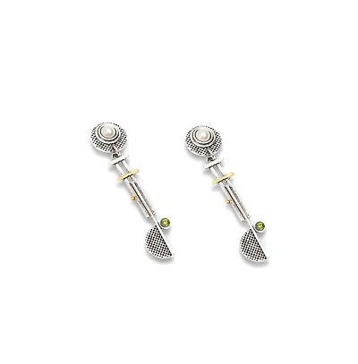 Sohi Women's Silver Plated Party Designer Stone Drop Earrings
