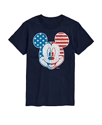 Airwaves Men's Disney Mickey Mouse American Short Sleeve T-Shirt