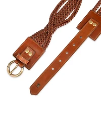 Sam Edelman Women's Genuine Leather Twisted Braid Belt