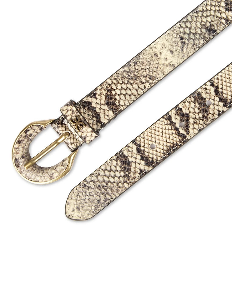 Sam Edelman Women's Leather Harness Buckle Belt