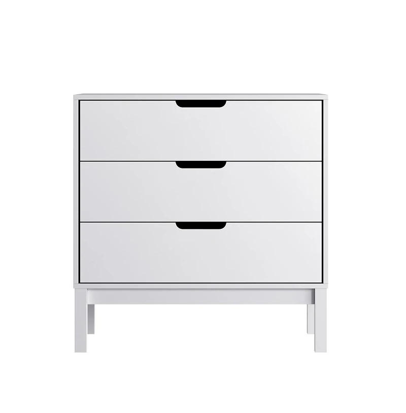 Samuel Kids Triple-Drawer Dresser With Solid Wood Frame