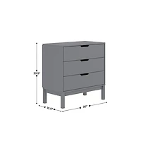 Samuel Kids Triple-Drawer Dresser With Solid Wood Frame
