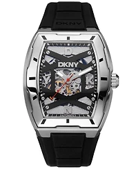 Dkny Men's Urban Automatic Black Silicone Strap Watch