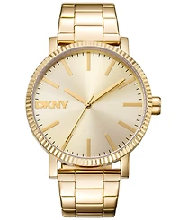 Dkny Women's Soho Maxi Gold-Tone Stainless Steel Bracelet Watch, 40mm