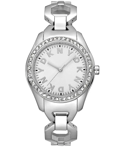 Dkny Women's Astoria Midi Glitz Stainless Steel Bracelet Watch, 33mm