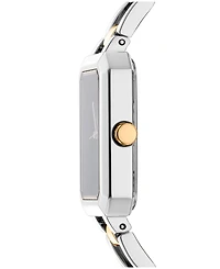 Dkny Women's Uptown Midi Silver Dial Gold-Tone Stainless Steel Bracelet Watch 22x35.5mm