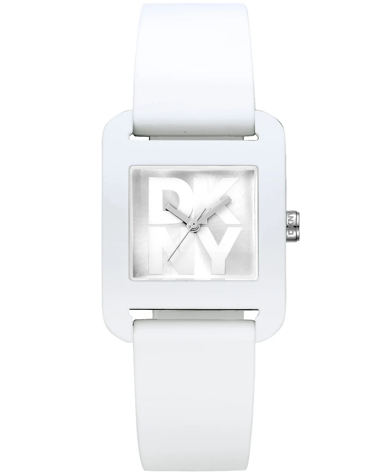 Dkny Women's City Sport White Silicone Strap Watch, 37mm