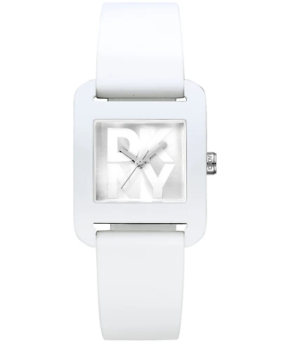 Dkny Women's City Sport White Silicone Strap Watch, 37mm