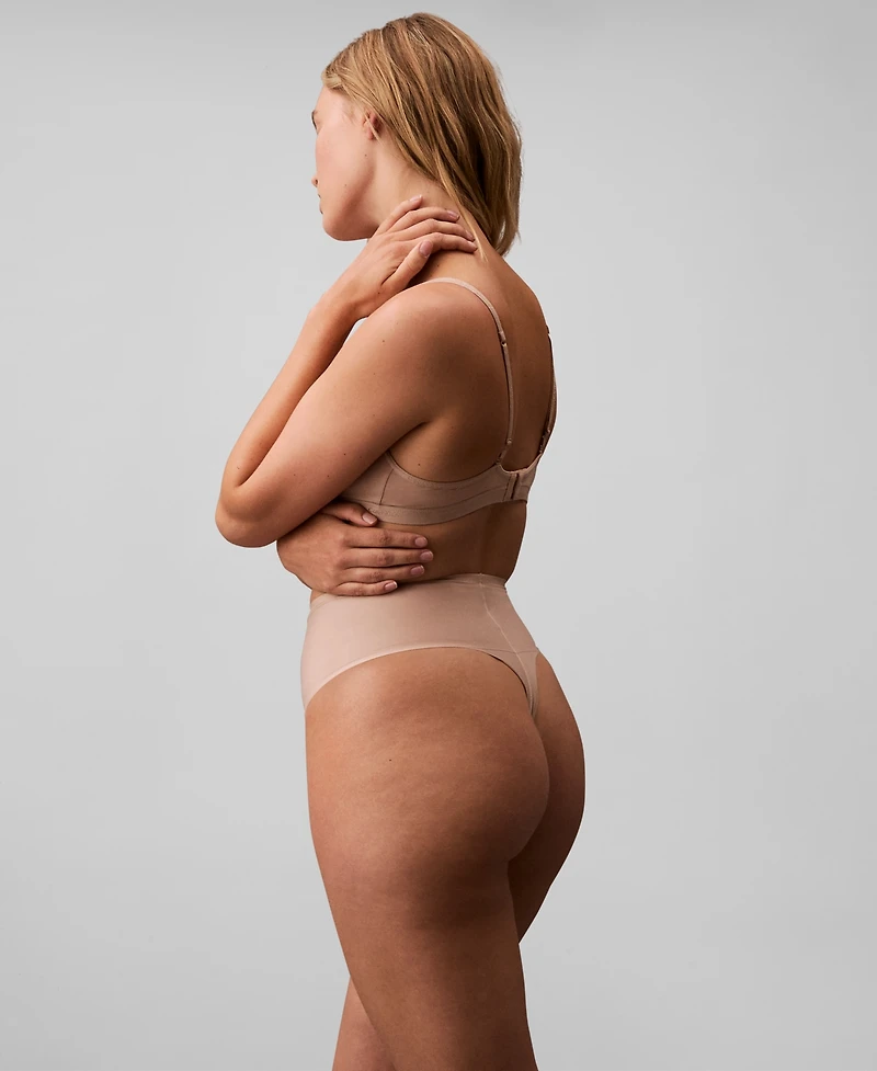 Calvin Klein Women's Second Skin Light Smoothing Thong Underwear QF8155