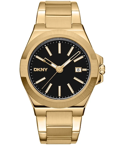 Dkny Men's Modernist Gold-Tone Stainless Steel Bracelet Watch, 42mm