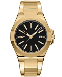 Dkny Men's Modernist Gold-Tone Stainless Steel Bracelet Watch, 42mm
