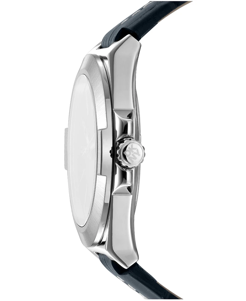 Dkny Men's Modernist Black Leather Strap Watch