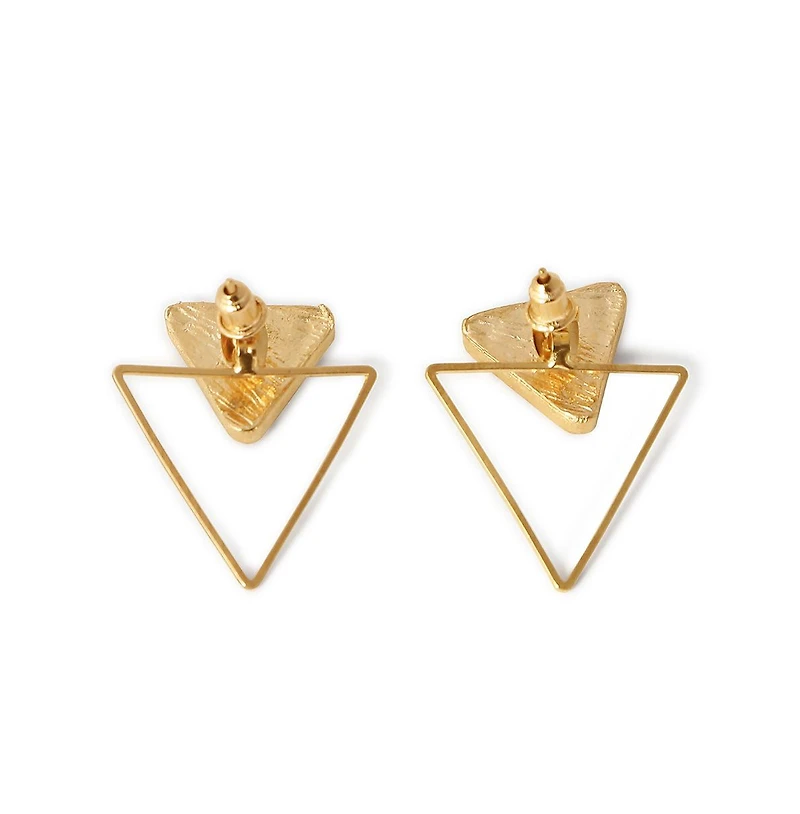 Sohi Women's Gold Plated Designer Stone Drop Earrings