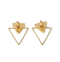 Sohi Women's Gold Plated Designer Stone Drop Earrings