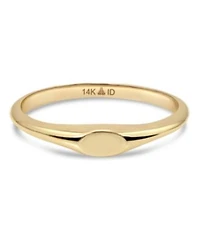 Devata Signet Ring In 14k Gold Size 8 Approx. 1.7 Grams.