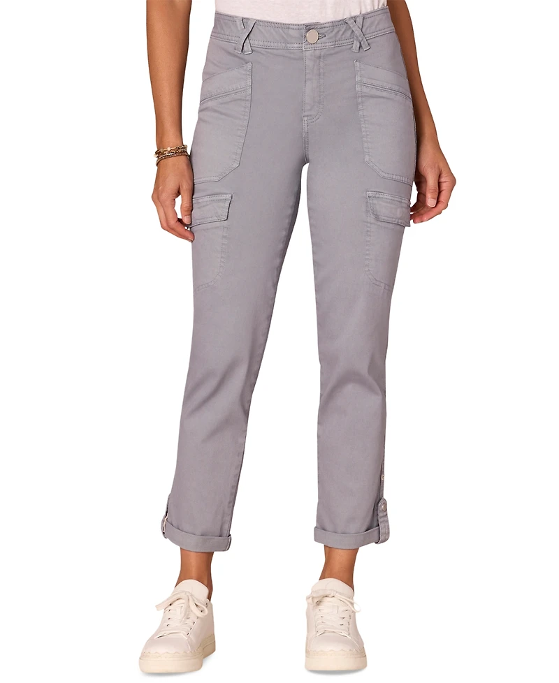 Democracy Petite "Ab"solution High-Rise Utility Jeans