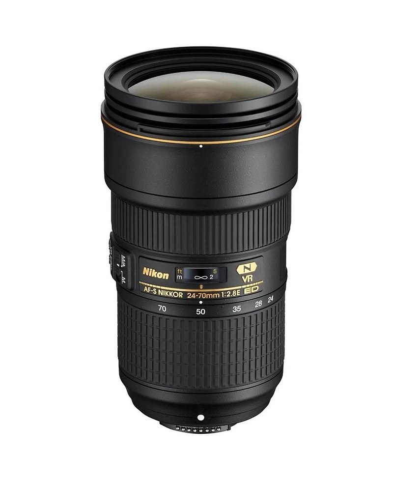 Nikon 24-70mm f/2.8E Ed-if Af-s Vr Nikkor Lens, Bundle with Flashpoint Zoom Li-on X R2 Flash Speedlight for Nikon, Cleaning Kit