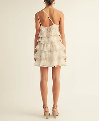Arose Studio, Inc Women's Olivia Printed Tiered Sleeveless Shift Dress