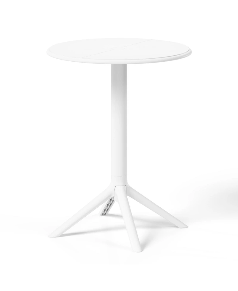 3-Piece Outdoor Resin Patio Bistro Set with Stackable Dining Chairs