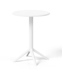 3-Piece Outdoor Resin Patio Bistro Set with Stackable Dining Chairs