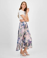 Boss Orange Women's Printed Pleated Midi Skirt