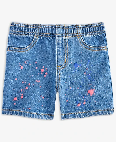 Epic Threads Toddler Girls Splatter Denim Shorts, Exclusively at Macy's