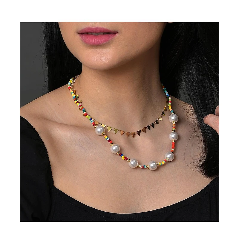 Sohi Women's Everyday Multi-Layer Necklace