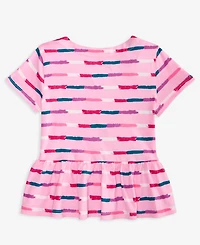 Epic Threads Toddler Girls Crayon Stripe Peplum Top, Exclusively at Macy's