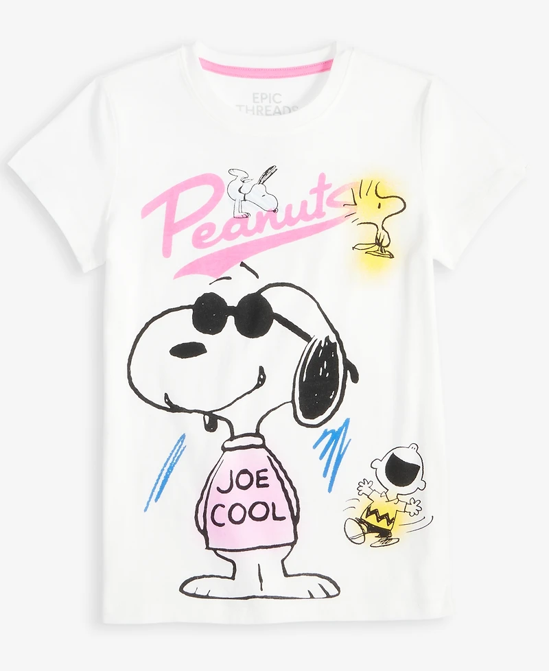 Epic Threads Little & Big Girls Joe Cool Peanuts Graphic T-Shirt, Exclusively at Macy's