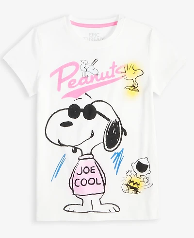 Epic Threads Little & Big Girls Joe Cool Peanuts Graphic T-Shirt, Exclusively at Macy's