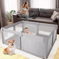 Costway Toddler Playpen Extra Large Activity Center Safety Play Yard w/ Gate