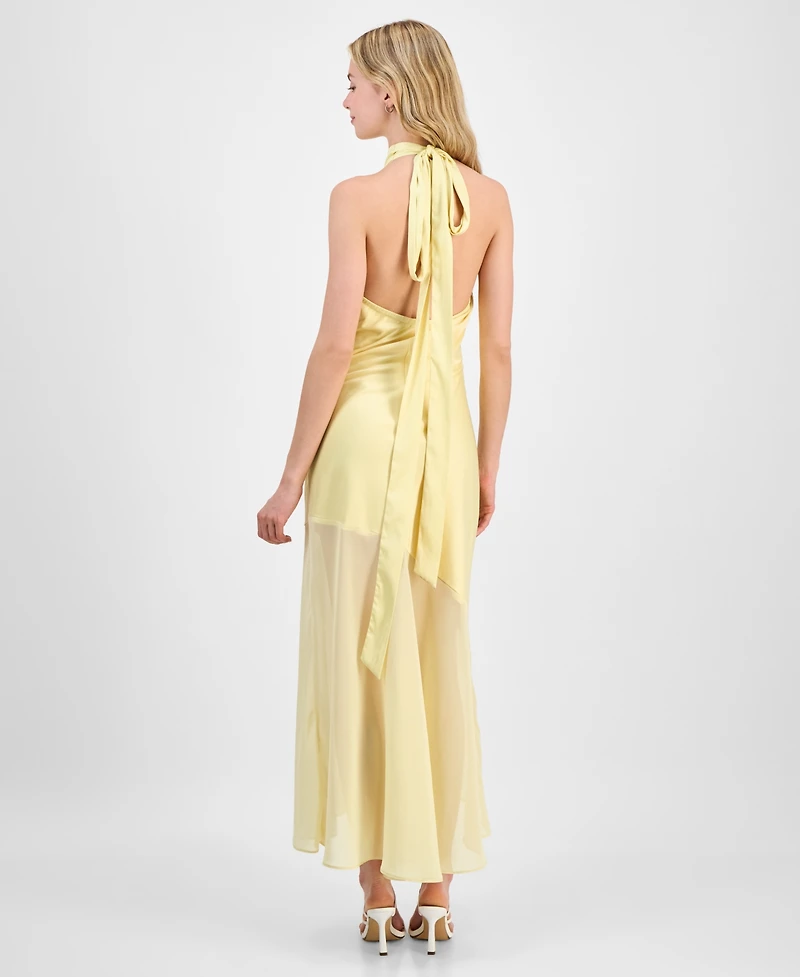 En Saison Women's Alexa Halter Maxi Dress