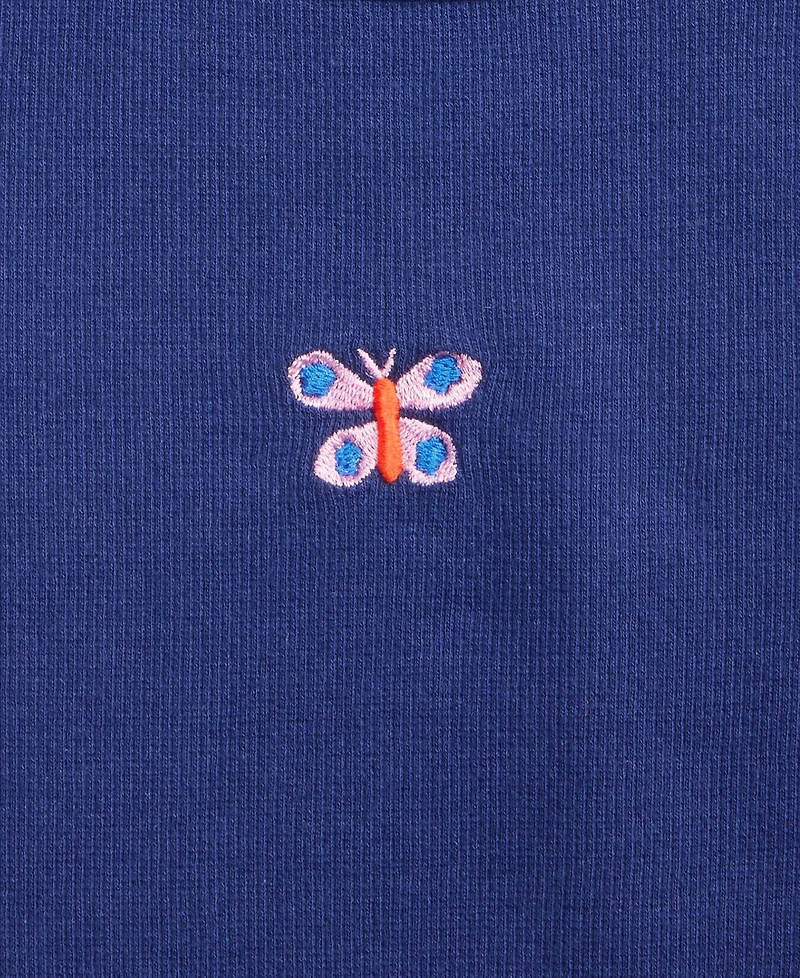 Epic Threads Little & Big Girls Butterfly Embroidered Ribbed T-Shirt, Exclusively at Macy's