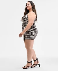 Nina Parker Trendy Plus Geo-Knit Skort